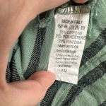 Made in Italy, overalls, cropped length, ties at shoulder, green with stripes Size M Photo 3