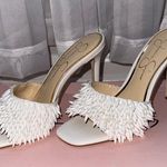 Jessica Simpson White Fringe Olya Sandal heel Photo 2