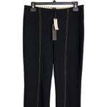 Anthropologie  Essential Crop Flare Pants Black Stretch Knit Size S NWT Photo 4