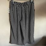 Maison Jules NWT Julliet Black White Striped Wide Leg Capris Photo 6