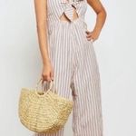 Topshop Pink & Blue striped Jumpsuit Photo 0