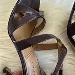 Tahari  Dark Brown Leather High Heel Sandals Size 7 Photo 9
