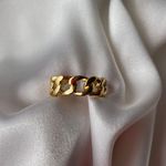 Boutique Chunky Gold Chain Ring Adjustable 4-9 Photo 0