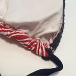Mossimo Red White Blue Striped Shell Stitch Triangle Bikini Top NWOT L Size L Photo 5