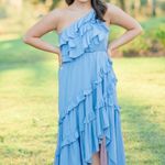 Boutique  One-Shoulder Ruffle Dress Photo 0
