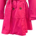 Kate Spade  Flounce Hem Trench Coat
Electric Pink Water Resistant Ruffle Medium Photo 4