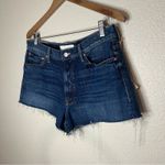 MOTHER Superior The Dodger Frayed Raw Hem Blue Denim Jean Shorts NEW 30 Photo 3
