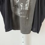 Burning Torch sz L Black Graphic Tee Shirt Kimono Style Overlay Beaded Collar Size L Photo 4