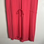 Lilla P Vibrant Coral Tie Waist Short Raglan Sleeve Mini Dress Stretch Jersey M Pink Size M Photo 4