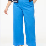 J.Crew Wide Leg Chino Pant Sail Blue High Waist Trouser Photo 0