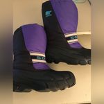 Sorel  women canvas waterproof insulated winter boots Size 6 Youth 4 Photo 4
