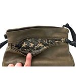 Shiraleah ShirahLeah Olive Leather Wristlet Bag w/ Adjustable Strap & Camo Lining Photo 2