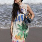 Farm Rio Mesh Logo Midi Dress XS Photo 2