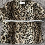BB Dakota Cheetah Faux Fur Jacket Women's Size Large Mob Boss Wife Photo 7
