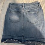 Loft  light wash denim mid length skirt Photo 1