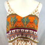 Pink Owl ivory orange and pink layered boho dress size small Photo 1