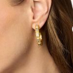 NWOT Julie Vos Hoop Earrings Gold Photo 0