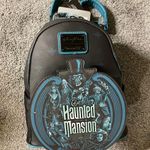 Disney Parks Original Loungefly Haunted Mansion Black and Blue Backpack Photo 0