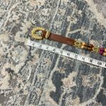 EXPRESS Beaded Vintage Leather Belt - Brown and Pink Photo 1