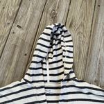 Madewell Women's Striped Context Hoodie Cream/Black Size S Photo 2