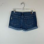 Paige | Dark Wash Rolled Hem Denim Shorts Size 26 Photo 3