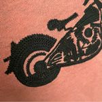 Harley Davidson Sweatshirt Hoodie Embroidered Motorcycle Pink Coral Tan Black Photo 4