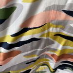 Equipment Camo Print Tie Sleeve 100% Silk Blouse Size L Photo 6