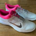 Nike  Women's Golf White and Pink shoes 10 Photo 0