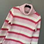 Sharagano Pink Striped Mohair Blend Sweater Photo 2