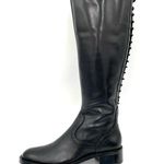Franco Sarto  Women’s 5.5 Black Leather Tall Riding Zip Boots Lace Back N… Photo 8
