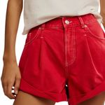 Free People We The Free Danni Shorts / Hot Rod Red Size S/P MSRP $78 Photo 6