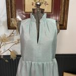 Amanda Uprichard  Connolly Ice Blue Shimmer Tiered Mini Dress - Sz S 🧡🎀 Photo 6