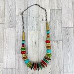 Chunky‎ Beaded Multicolor Statement Necklace Boho Western Photo 6