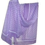 Calvin Klein Chiffon Chain Print Scarf in Purple Orchid Photo 0