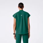 FIGS  Rafaela Oversized Scrub Top in Hunter Green, Size Large Photo 3