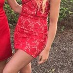 by the way. Red Lace Dress  Photo 0