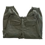 Anthropologie Pilcro Ditsy Embroidered Cargo Pants Basil Green Size L NEW Photo 7