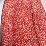 Tory Burch  Jasmine V Neck Shell Silk Red Poppy Size 4 Photo 2