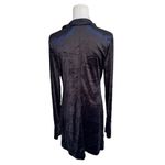 Free People - Shayla Velvet Button-Down Ruched Long Sleeve Mini Dress Sz M Photo 5