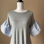 Love, Fire  | Gray Puff Ruffle Sleeve T-shirt Dress Sz S Photo 1