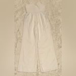 NWOT NADINE MERABI Vanessa Strapless Belted Crepe Flare White Jumpsuit sz 10 Photo 8