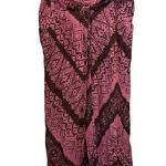 MAGAZINE Pink & Brown Palazzo Pants Photo 0