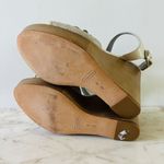 Coach  Hanson Tan Gray Jeweled Rhinestone Platform Wedge Heel Sandals - US 8 Photo 7