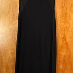 Eileen Fisher Black Sleeveless Tank Dress 100% Silk Sheer Accents Petite Medium Photo 8