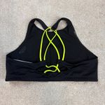 Athleta NWT Freestyle Black Gray Yellow Camo High Neck Bikini Top Size L Photo 3