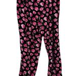 Betsey Johnson Henley Pajamas Intimates Set Pink Roses Floral Black Size XXL Photo 4