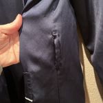 Victoria's Secret Victoria’s Secret Satin-Like Navy Blue Pink Trim Jacket Style Robe Size Medium Photo 9