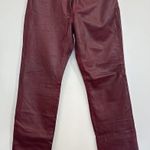 WhetBlu Burgandy/Red Vintage High Waisted Leather Pants Photo 0