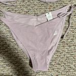 Abercrombie & Fitch NWT  Purple Shimmer Asymmetrical String Bikini- Size Medium Photo 3