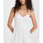 Alice + Olivia Fae Eyelet Embroidery Fit Flare Mini Dress White Womens Size 14 Photo 2